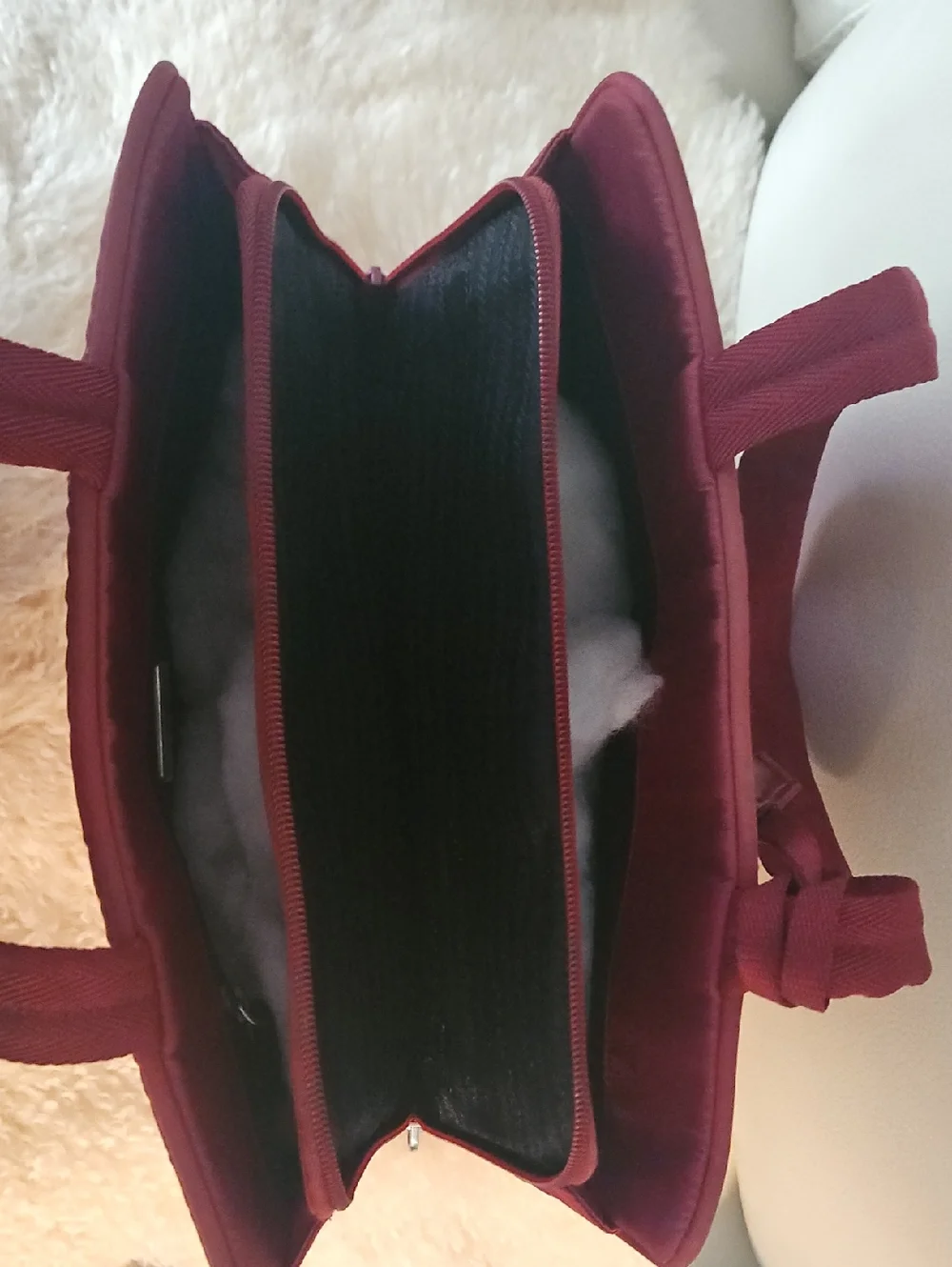 Vintage Tessuto Prada Red Tote Bag with Structured Design